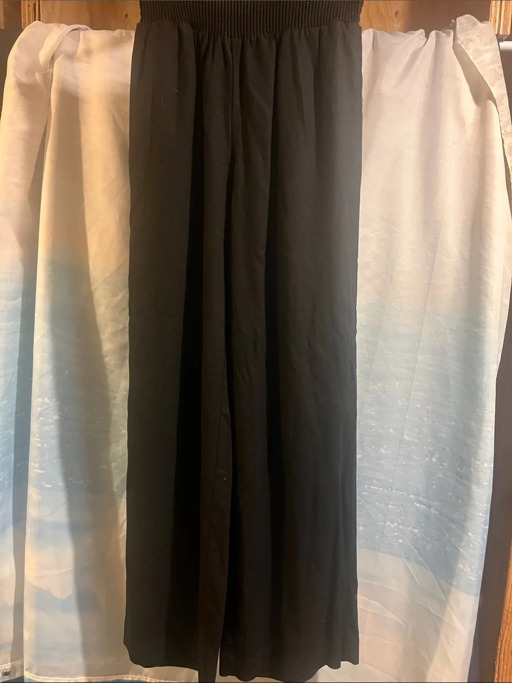 Love Tree Wide-Leg Black Palazzo Pants